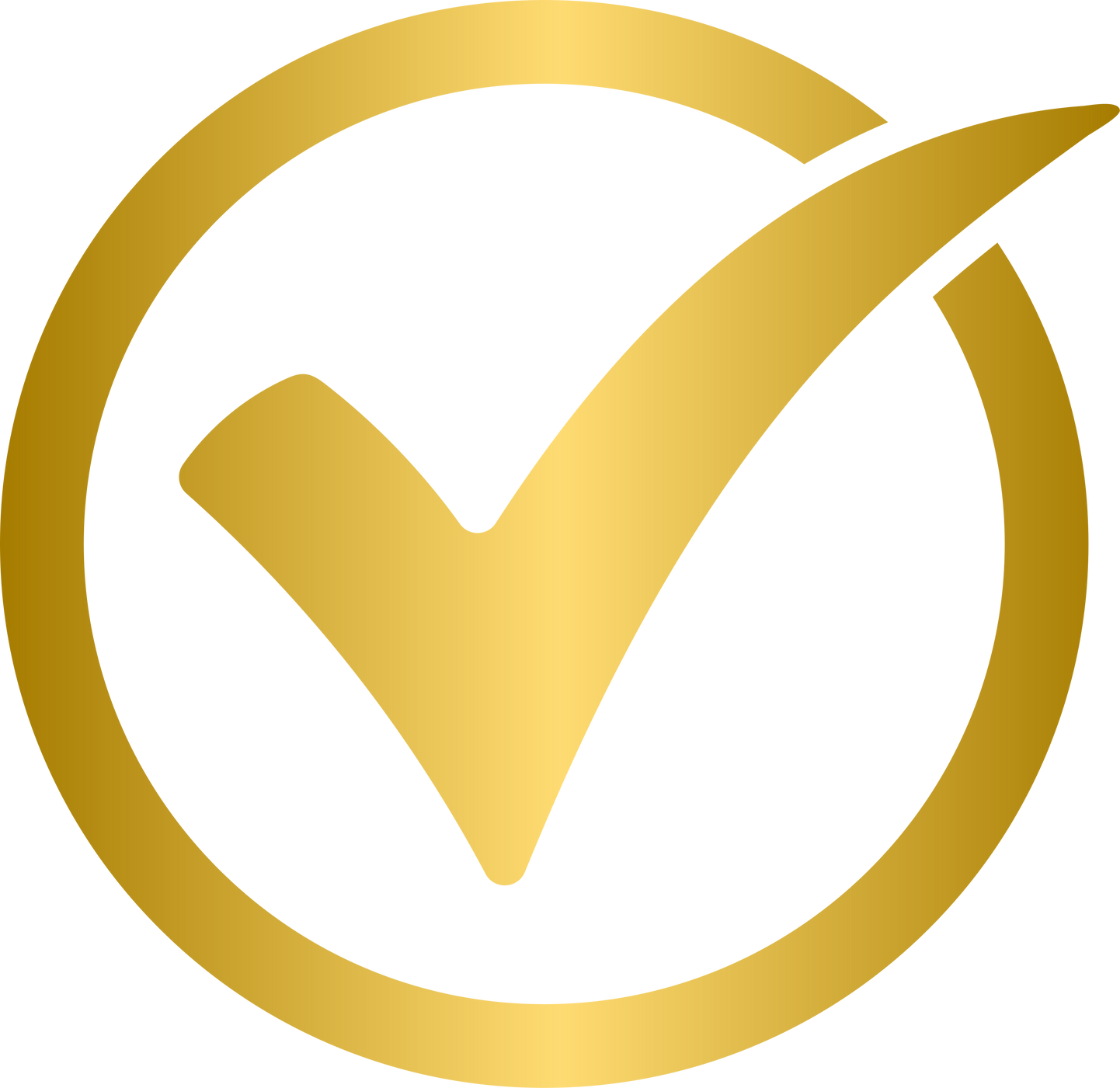 Gold check mark icon